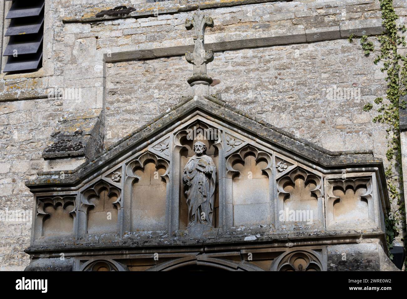 Südeingang Detail, St.. Peter`s Church, Molesworth, Cambridgeshire, England, Großbritannien Stockfoto